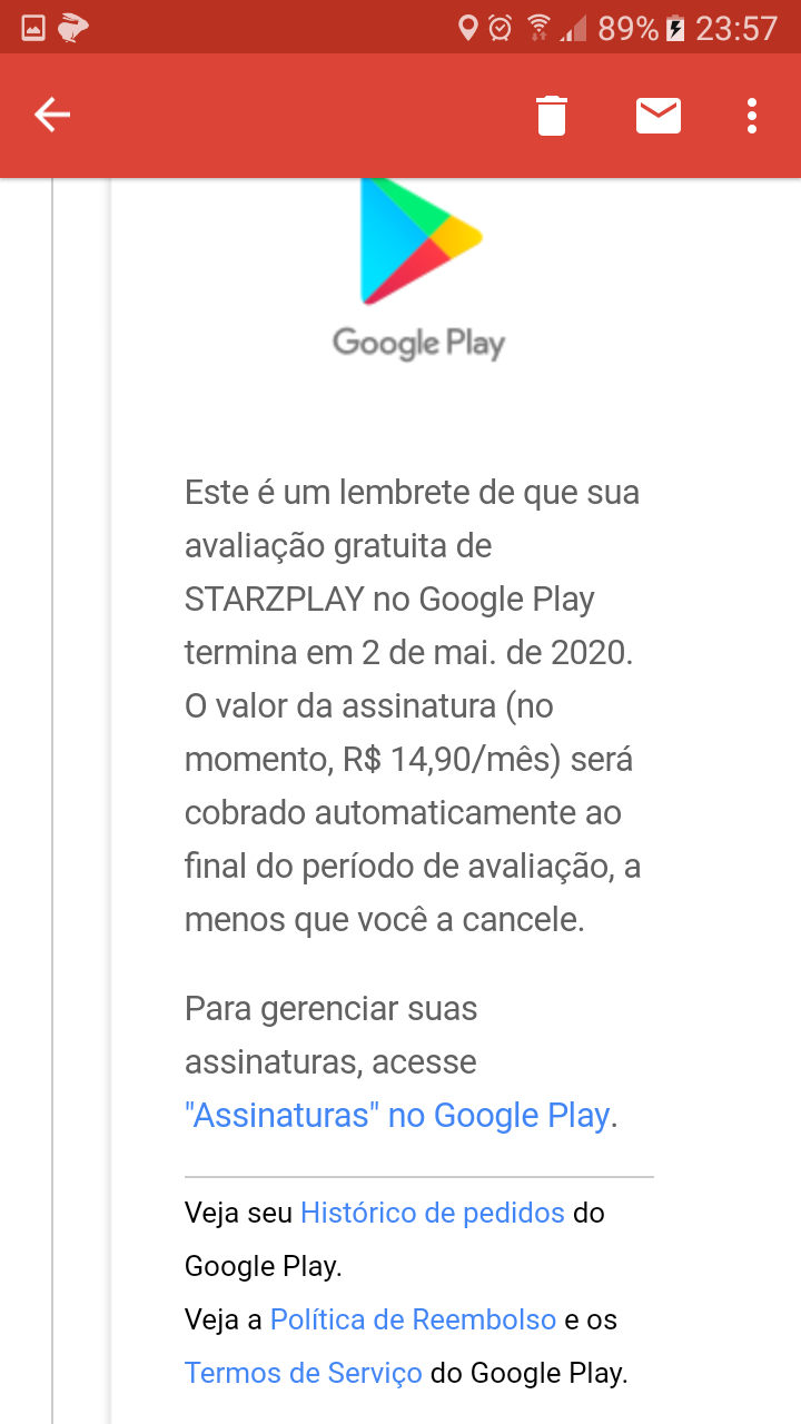 Pedi reembolso de uma assinatura na play store ja faz mais de 15 dias e  ainda não recebi o dinheiro - Comunidade Google Play