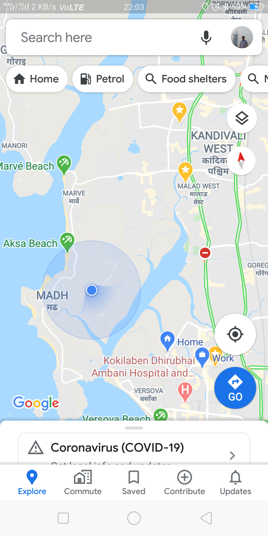 Directions From My Current Location To My Location Is Showing Around 2-3 Kms Away Aerial From My Current Location  - Google Maps Community