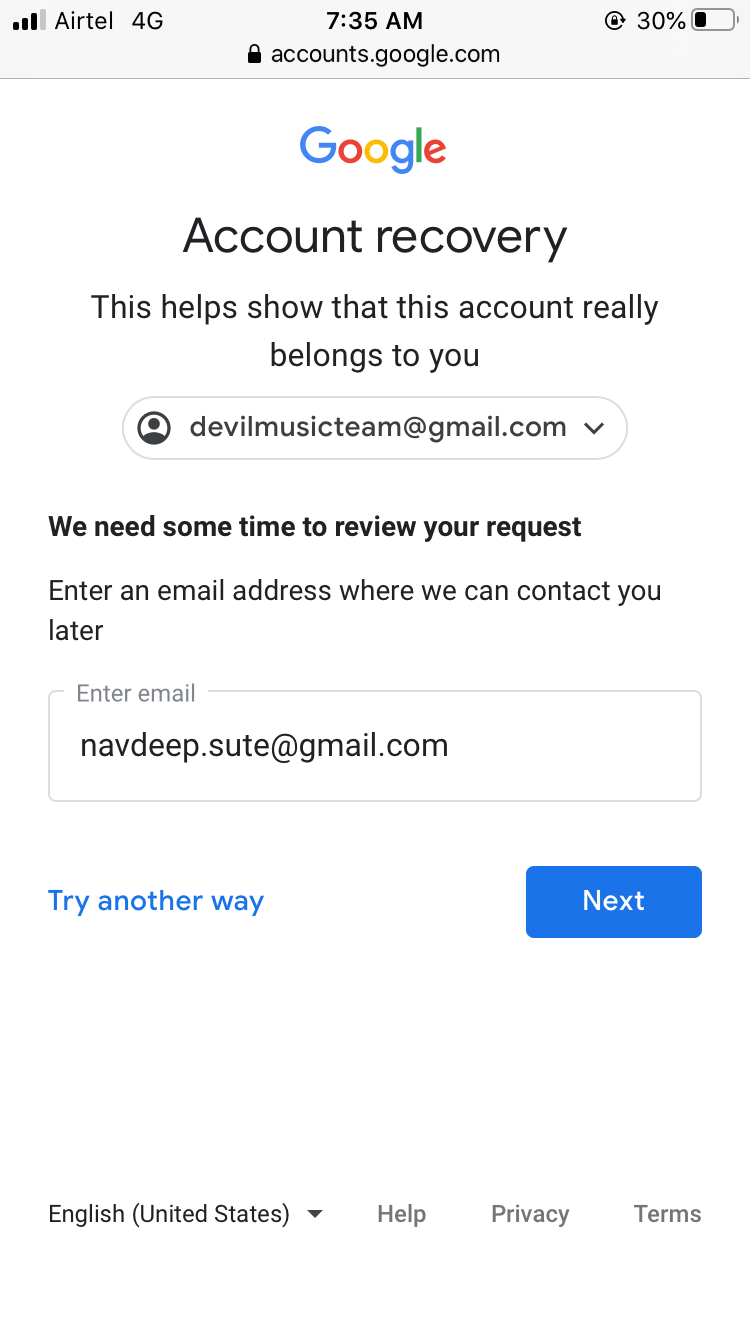 Google.com account