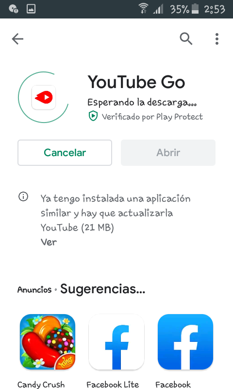 No puedo instalar de  Go porque no hay suficiente espacio -  Comunidad de Google Play