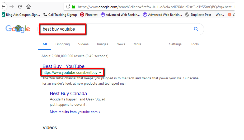 How Do We Get Our Youtube Vanity Url To Display In The Serps Google Search Community