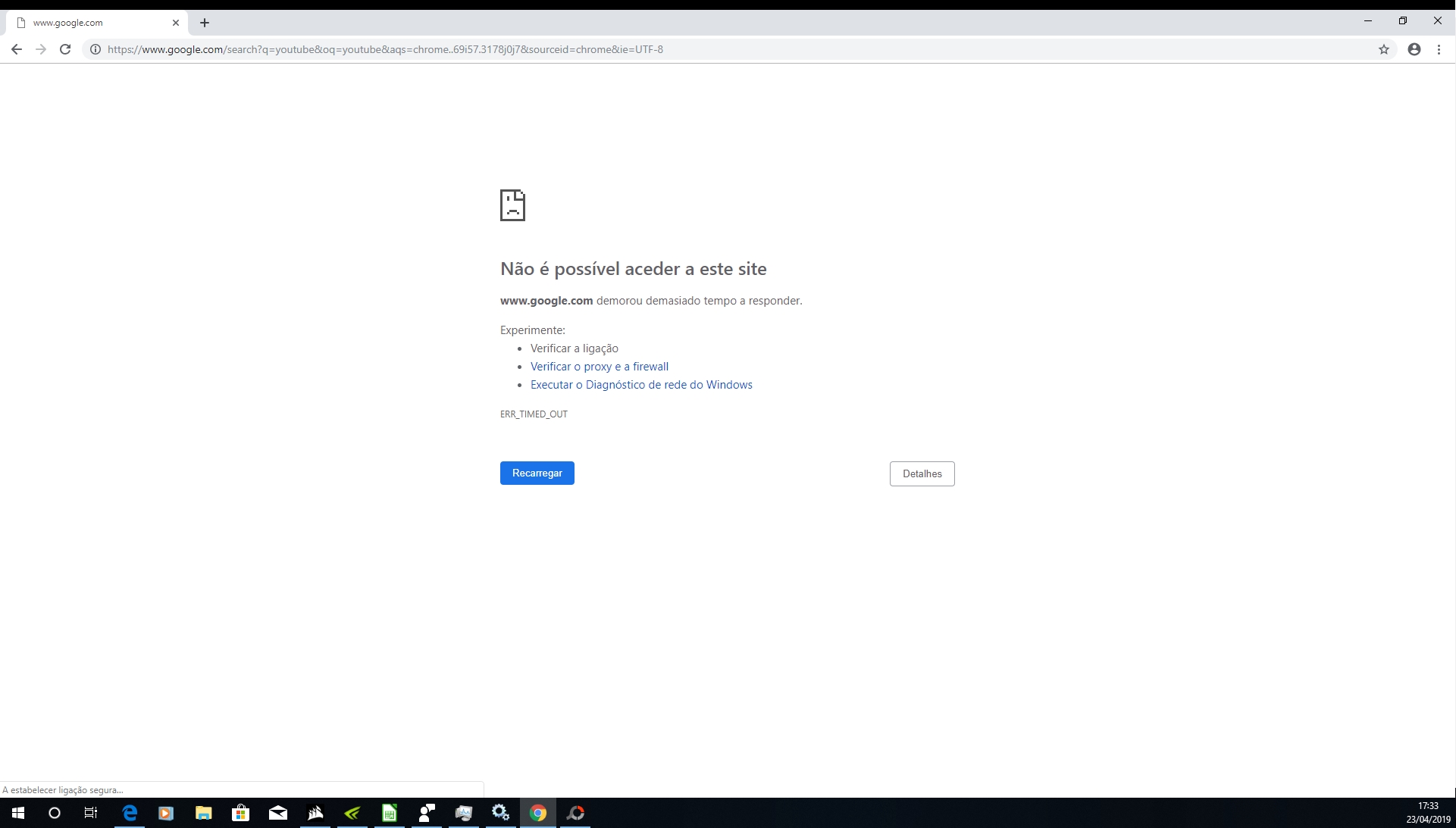 não é possivel acessar internet - Comunidade Google Chrome