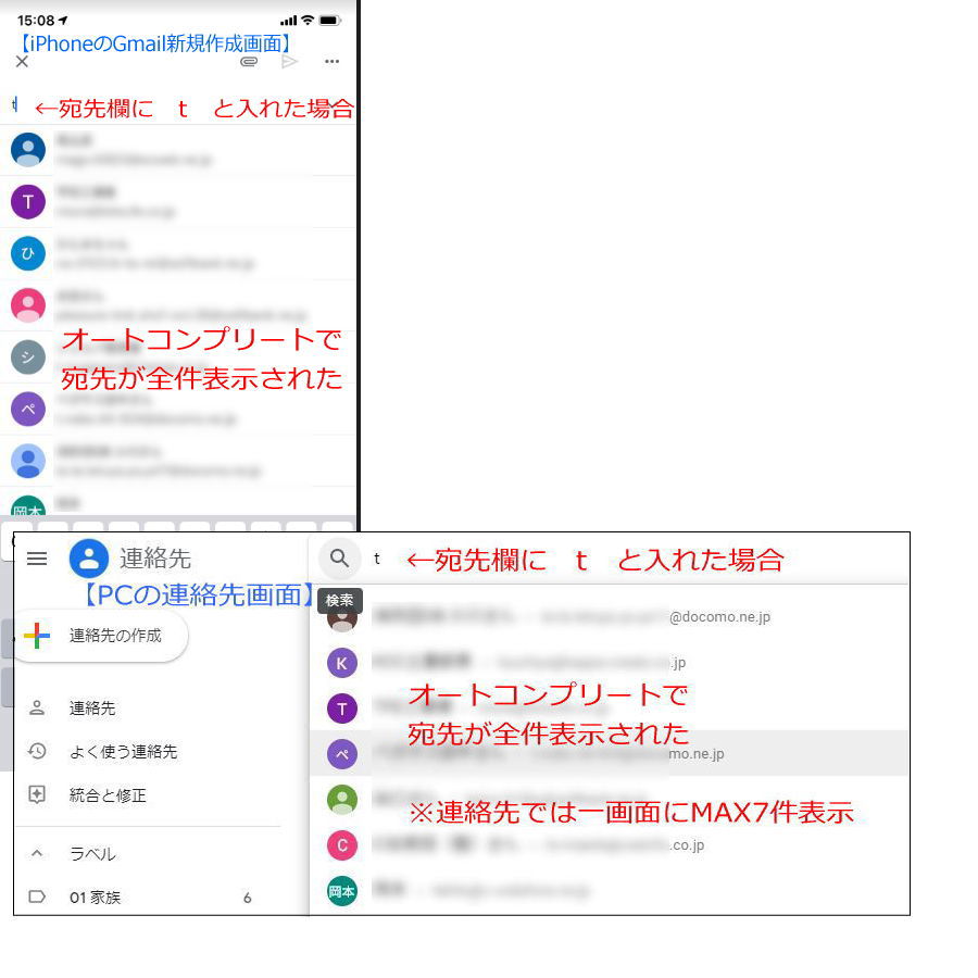 Gmailの宛先オートコンプリートが連絡先の一部で表示されない Gmail コミュニティ