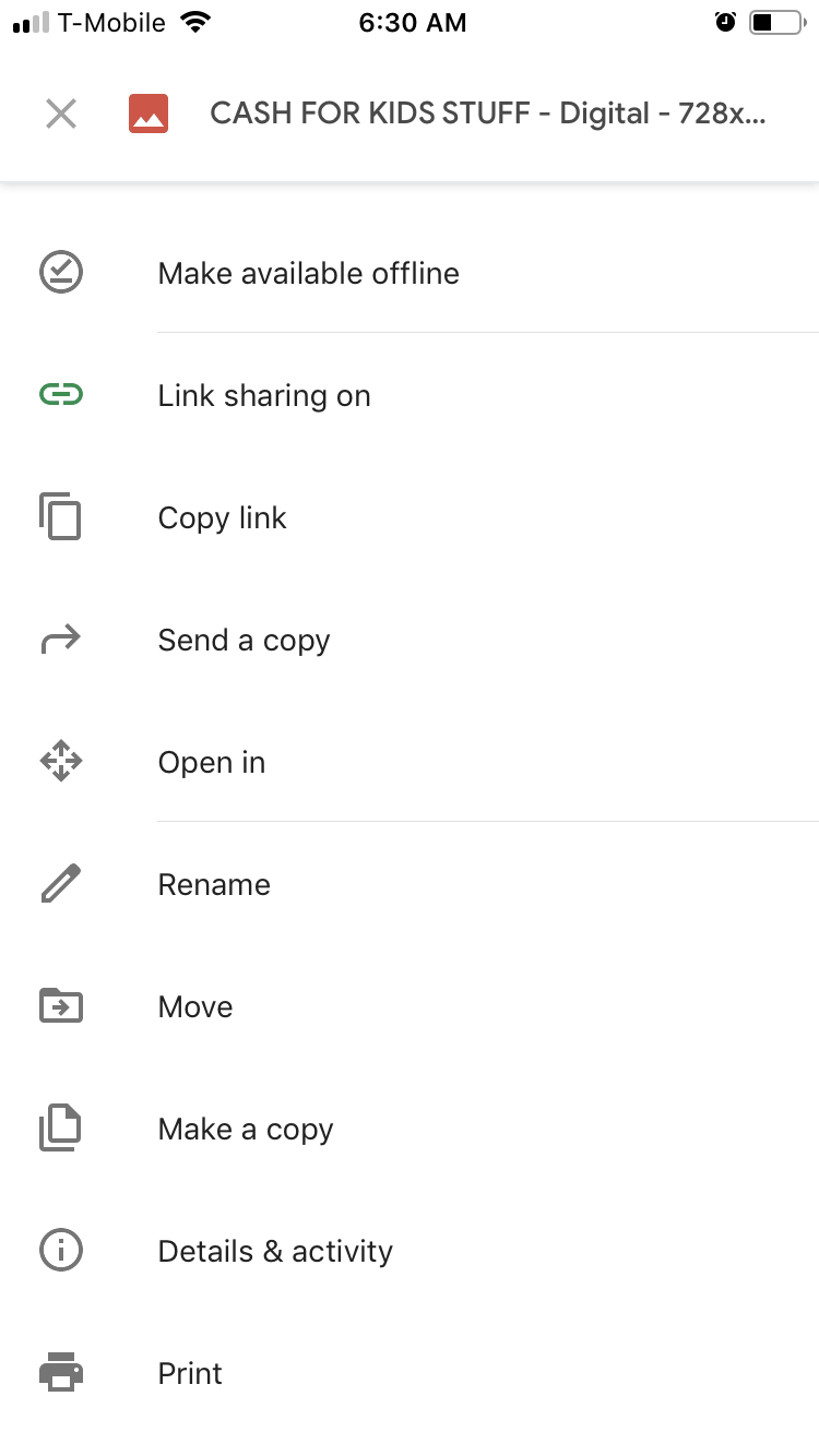 how to download google drive images to iphone