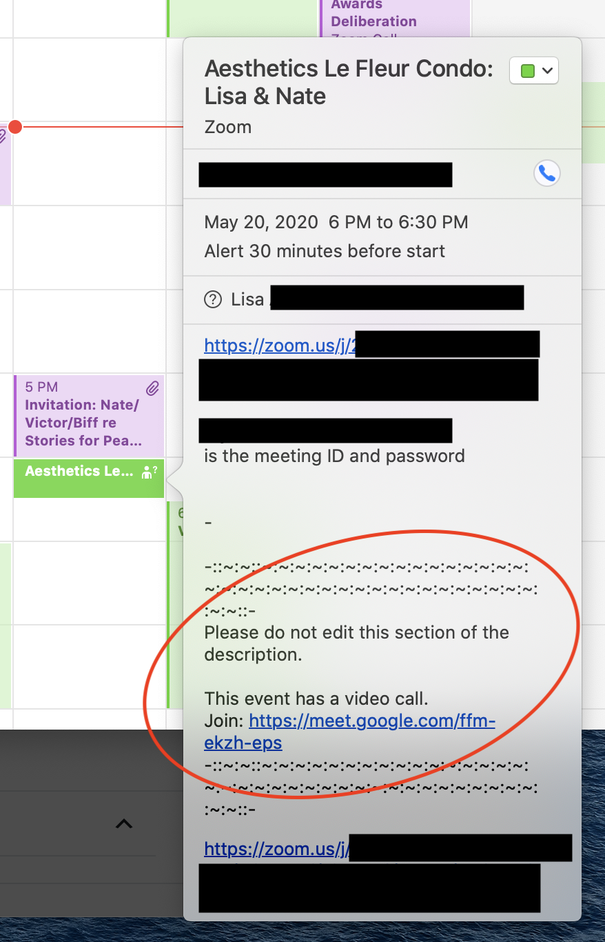 Disable Google Meet on Google Calendar - Google Meet Community