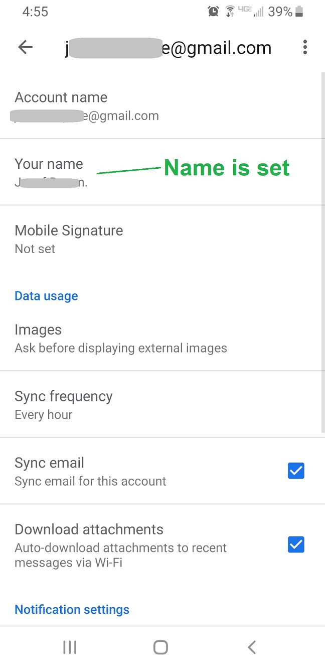 gmail attachment settings missing