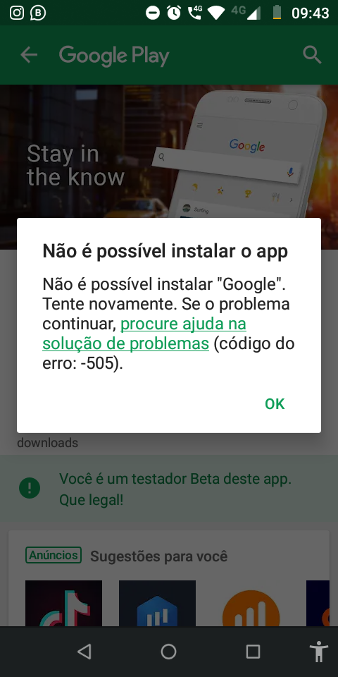 Não foi possível resgatar ó código. Ele só poder ser usado neste país:  Brasil. - Comunidade Google Play