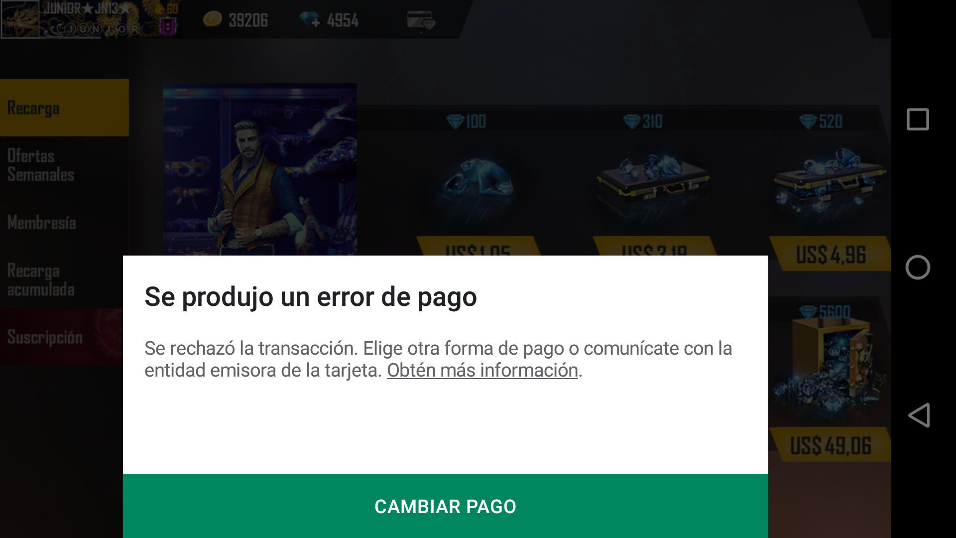 Pagostore Y Playstore Me Rechazan La Tarjeta Necesito Ayuda Urgente Por Favor Google Play Community