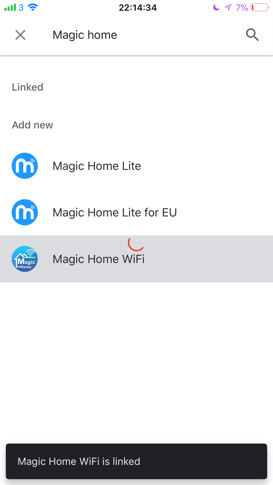 magic home wifi google home