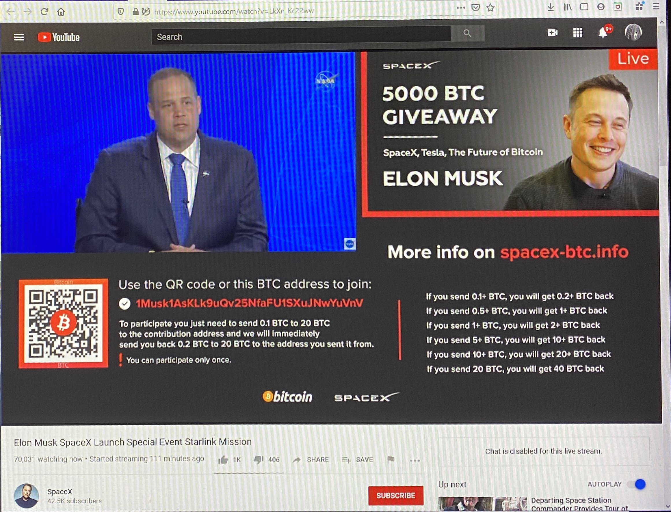 musk 5000 btc giveaway