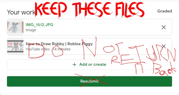 Is It Google S Policy That You Should Resubmit Somthing Returned And Graded Classroom Community - roblox handwriting font