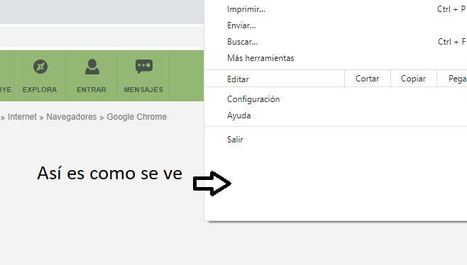 Error Al Intentar Ver Las Opciones Del Navegador Los Tres Puntos Google Chrome Community