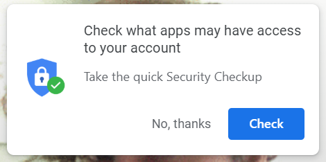 Barcelona Par Jeg mistede min vej How do I disable the Security Checkup popup when opening a new tab? - Google  Chrome Community