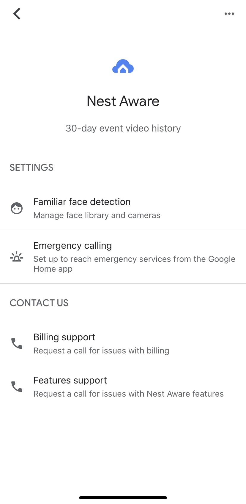 Google nest aware don't show noise 