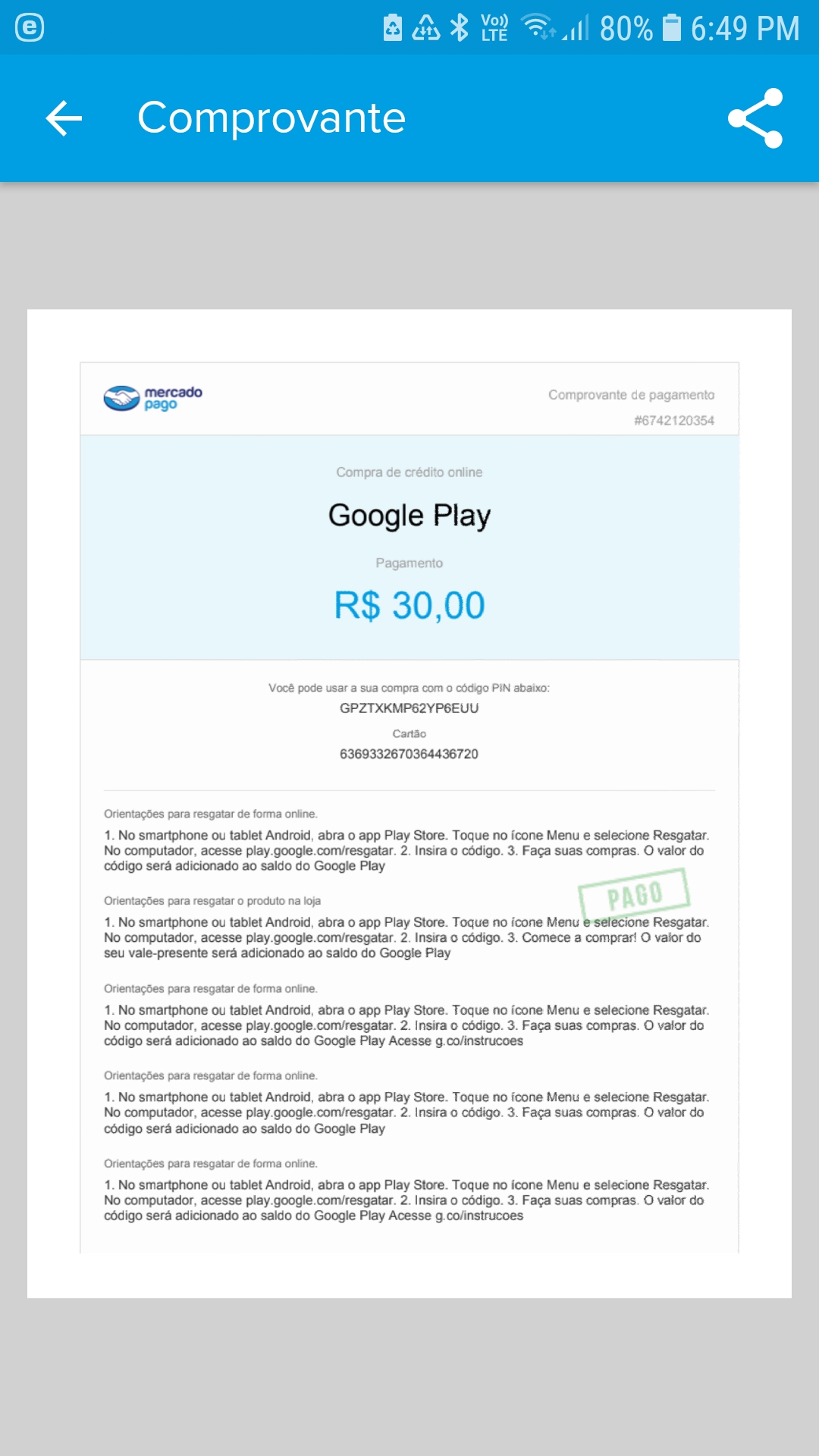 precisamos de mais informações sobre o seu vale-presente com código de  resgate - Comunidade Google Play