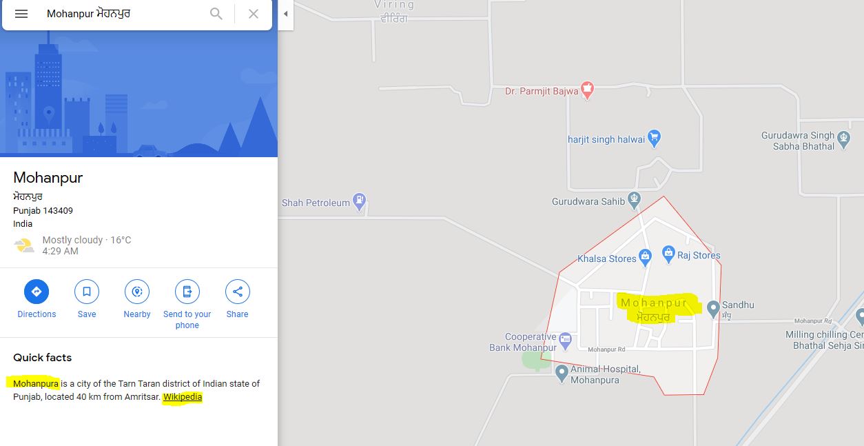 My village name is written wrong. how can I change it? Correct Name:  Mohanpura Wrong Name: Mohanpur - Google Maps Community