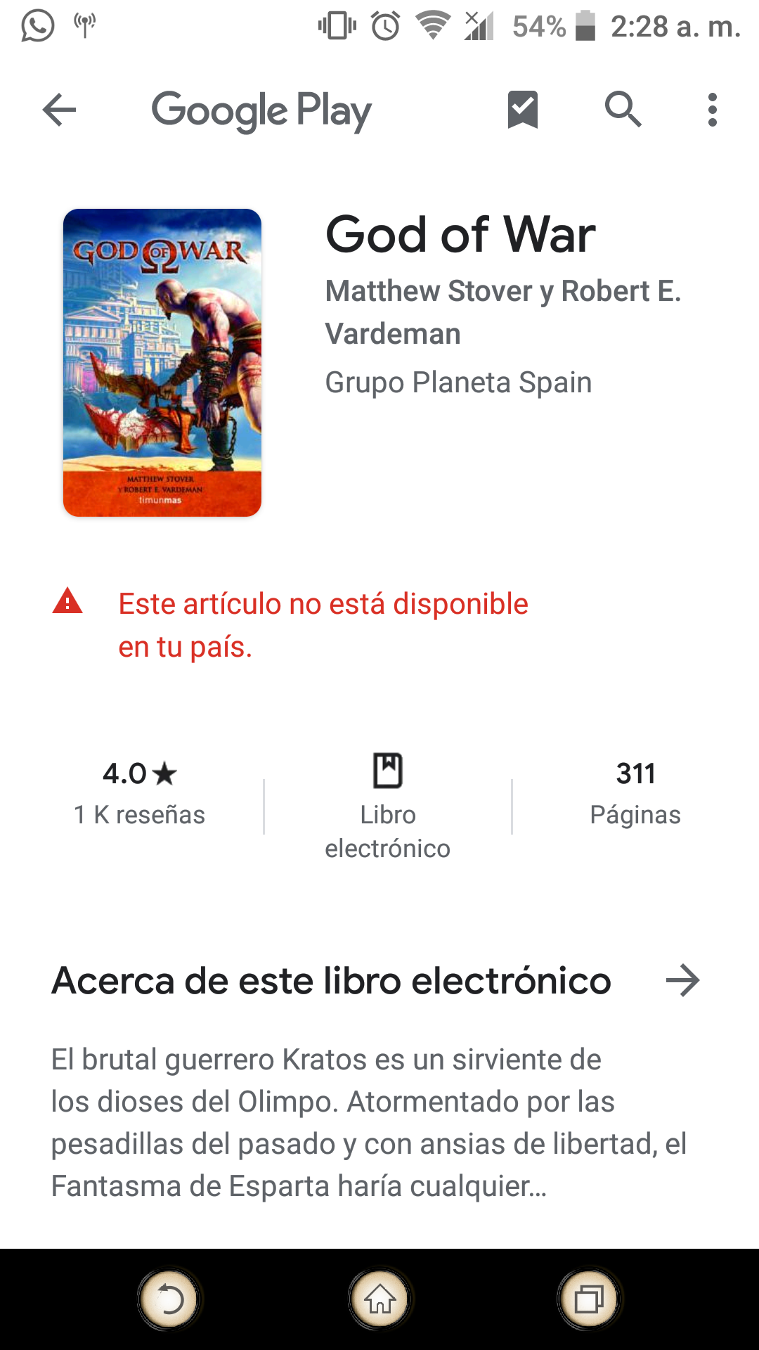 Por que no esta disponible god of war 1 traducido al español en México? -  Google Play Community