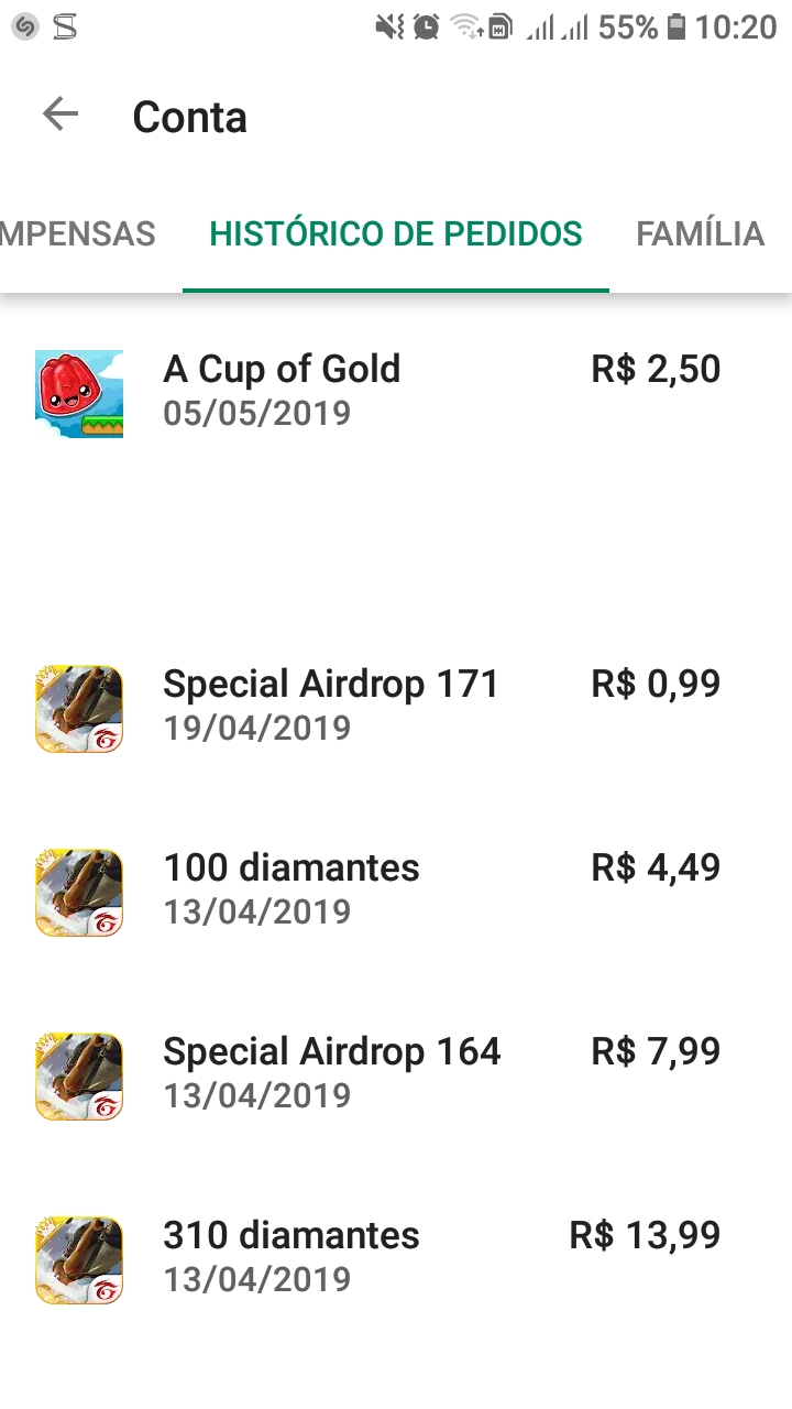 Como pedir reembolso no Free Fire via Google Play no Android