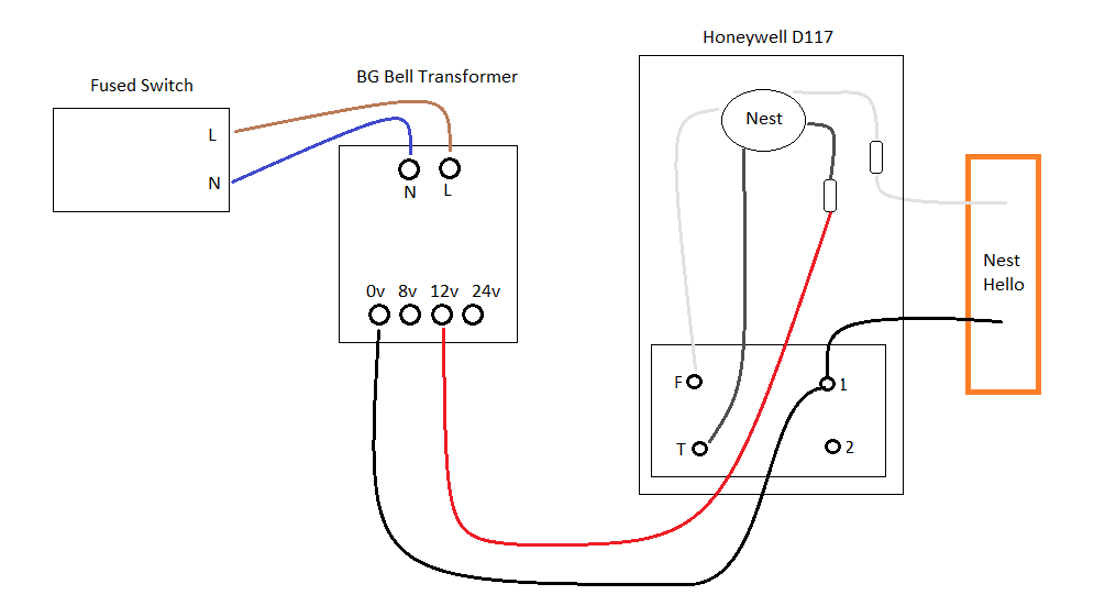 wired doorbell diagram