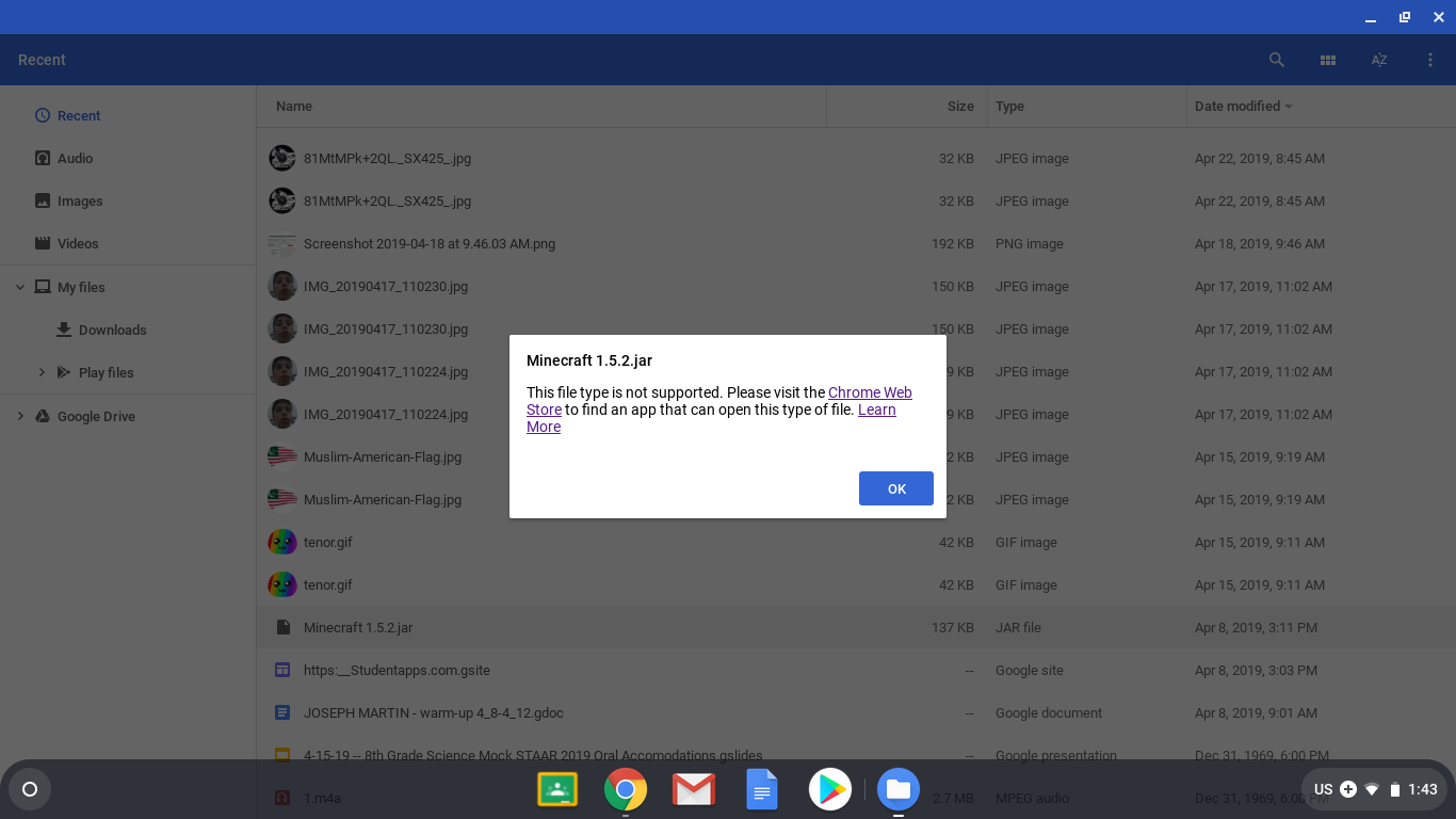 Jar File Issue On My Chromebook Chromebook Community