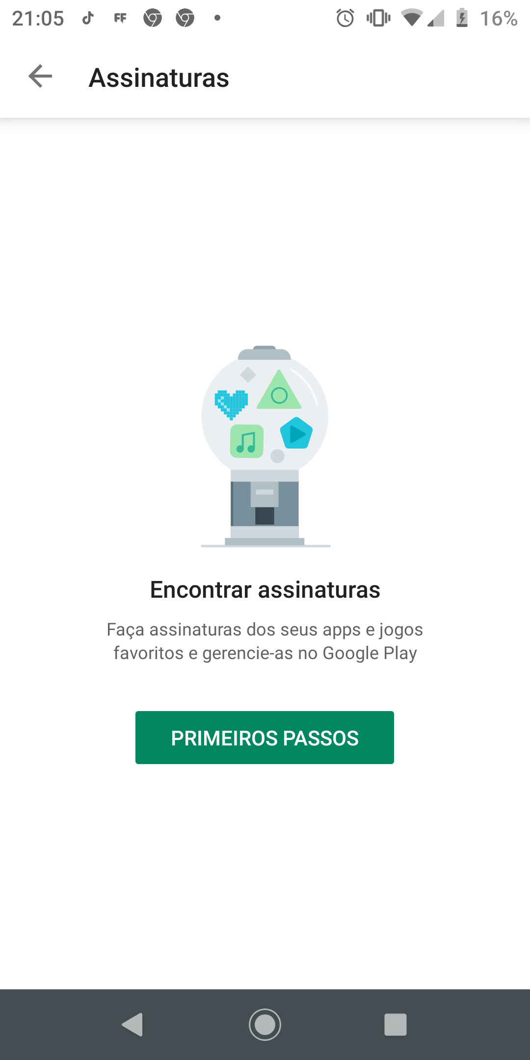 queria uma explicação do pq tem uma assinatura em um app sendo que eu não  fiz nenhuma - Comunidade Google Play