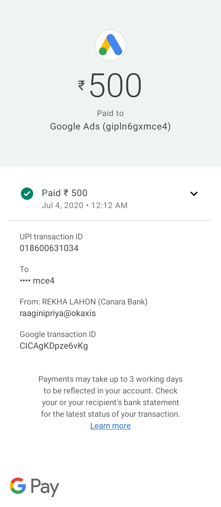 Google pay payment deals