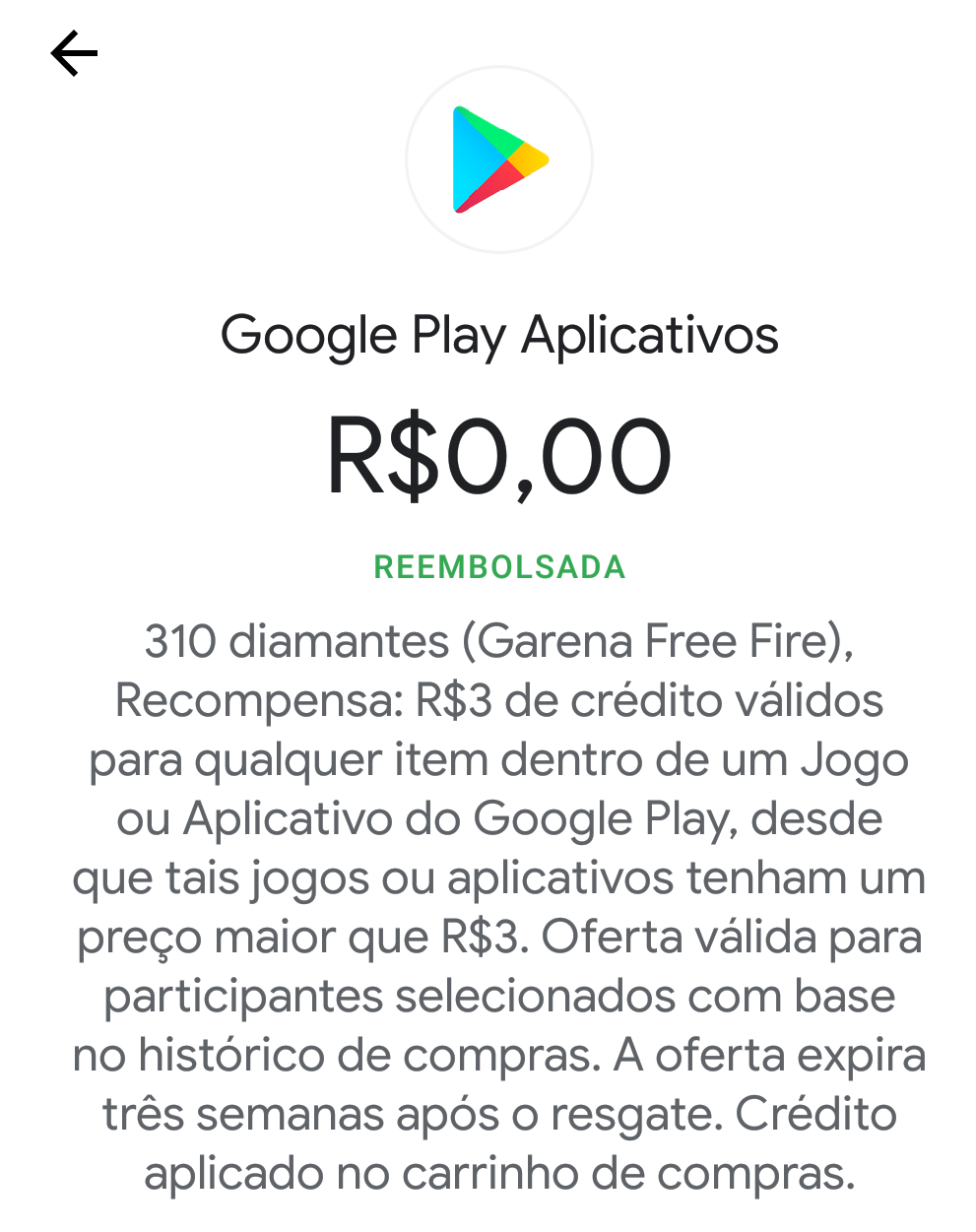 Compra feita de um pacote do jogo, sem confirmação da Google play e sem  dinheiro também - Comunidade Google Play