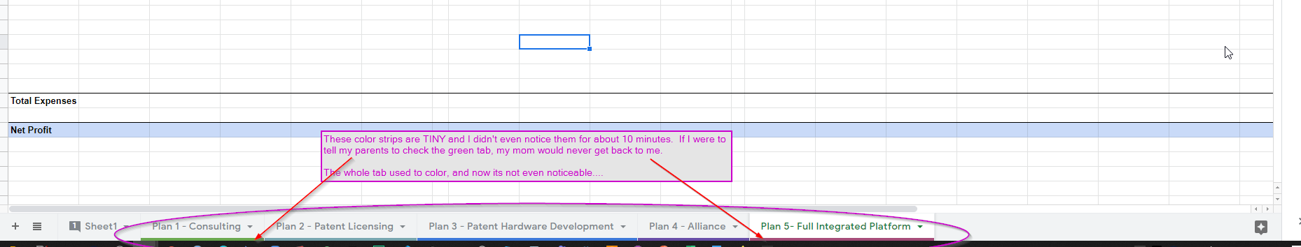 This Is A Complaint More Than A Question The Googlesheets Work Sheet Tab Colors Are Abysmal Docs Editors Community