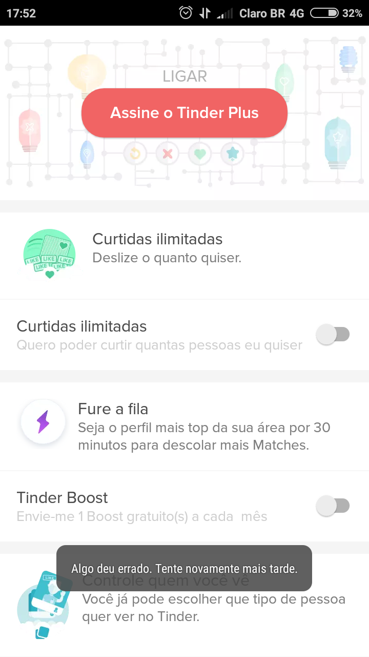 Quero cancelar assinatura Tinder - Comunidade Google Play