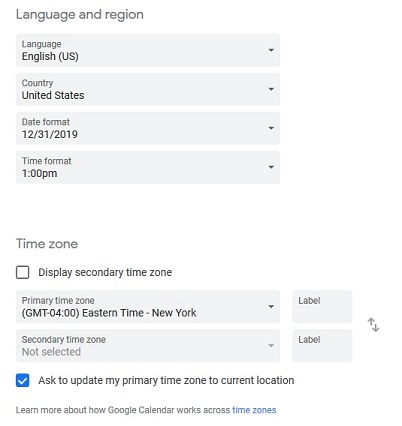 Google calendar time zone is correct, but all my emails, pictures, etc.  show the wrong time - Google Account Community