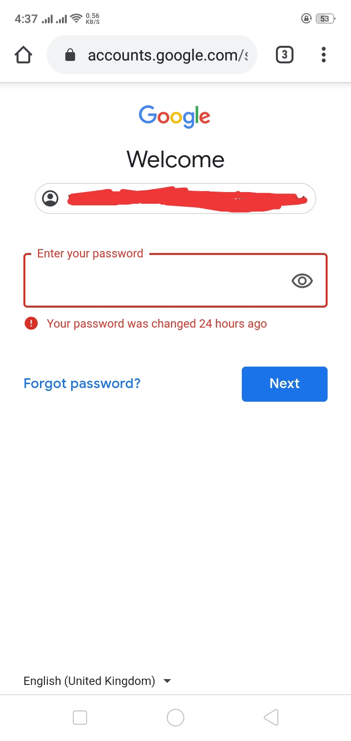 Your google account password change 24 hours ago - Google Account Community