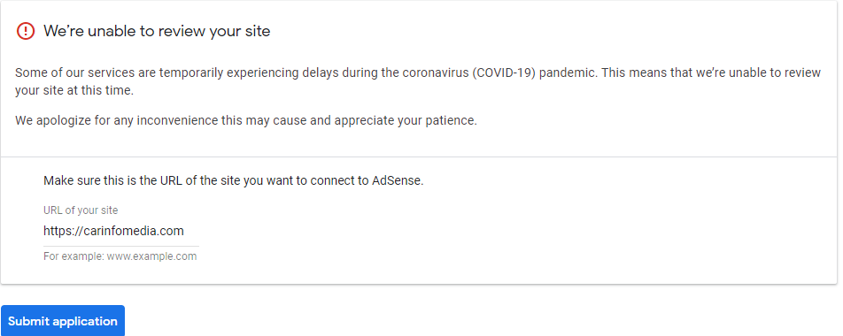 Some Of Our Services Are Temporarily Experiencing Delays During The Coronavirus Covid 19 Pandemic Google Adsense Community