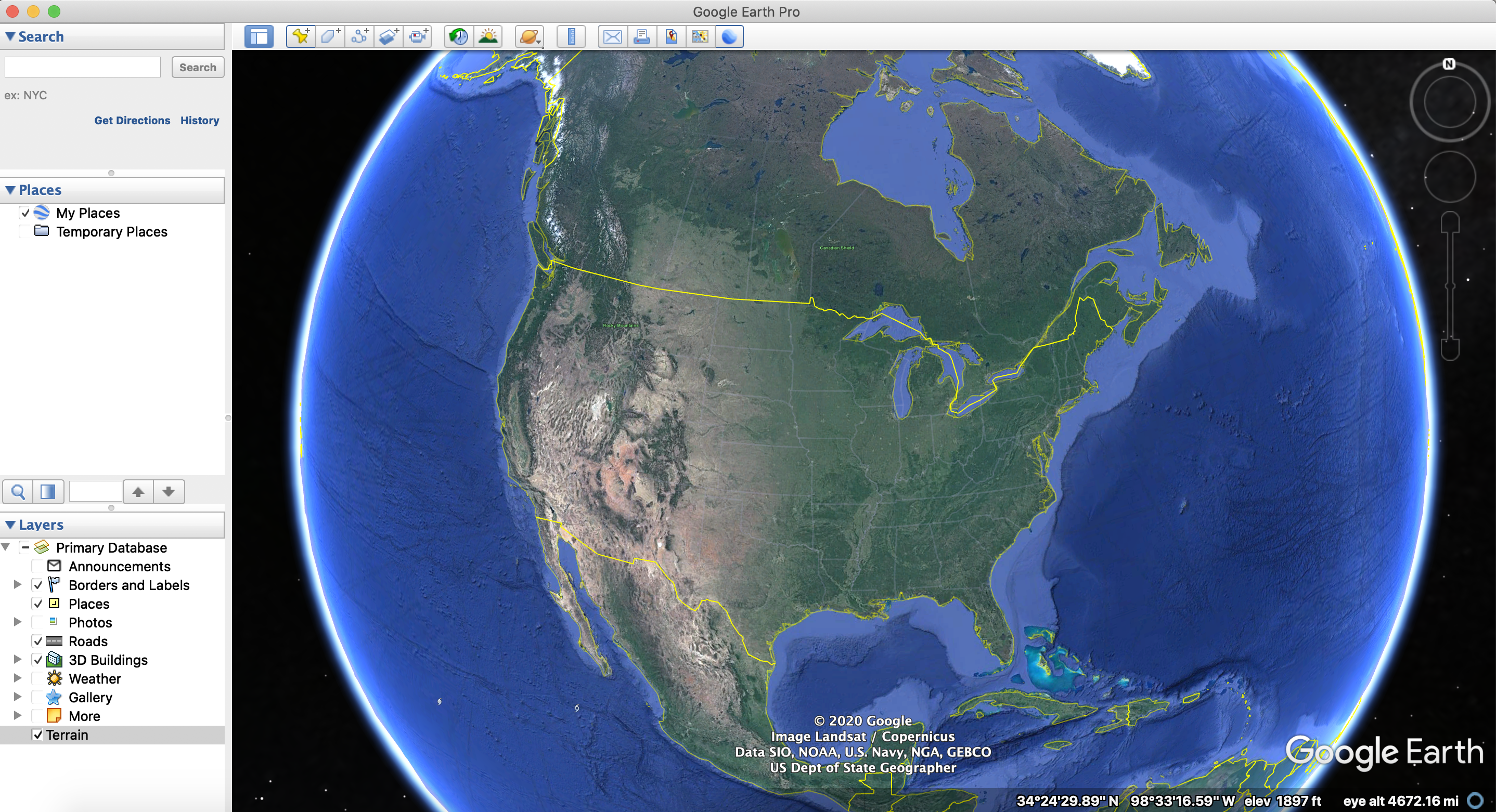 How do I change Google Earth to 3D?