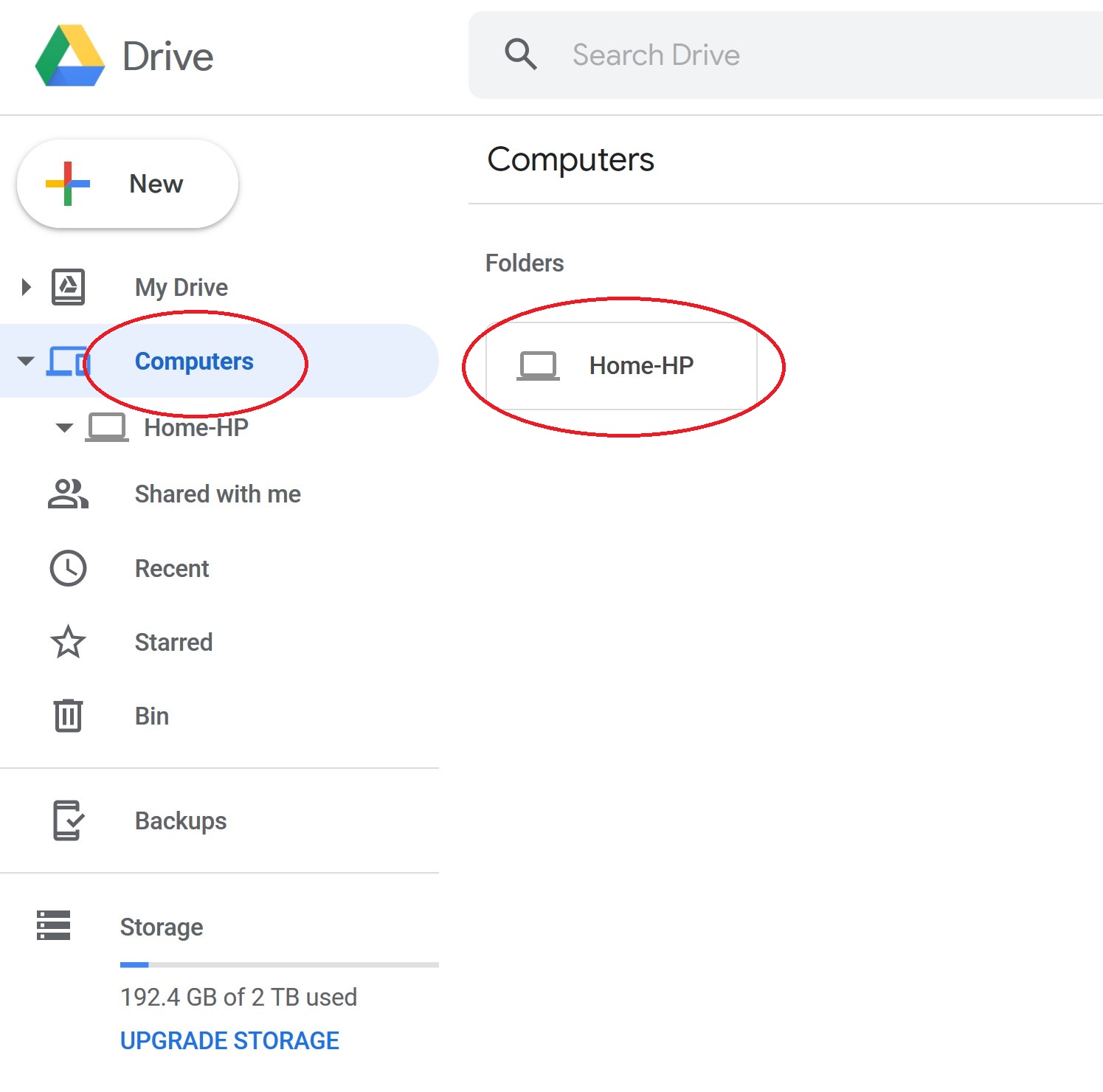 google drive storage