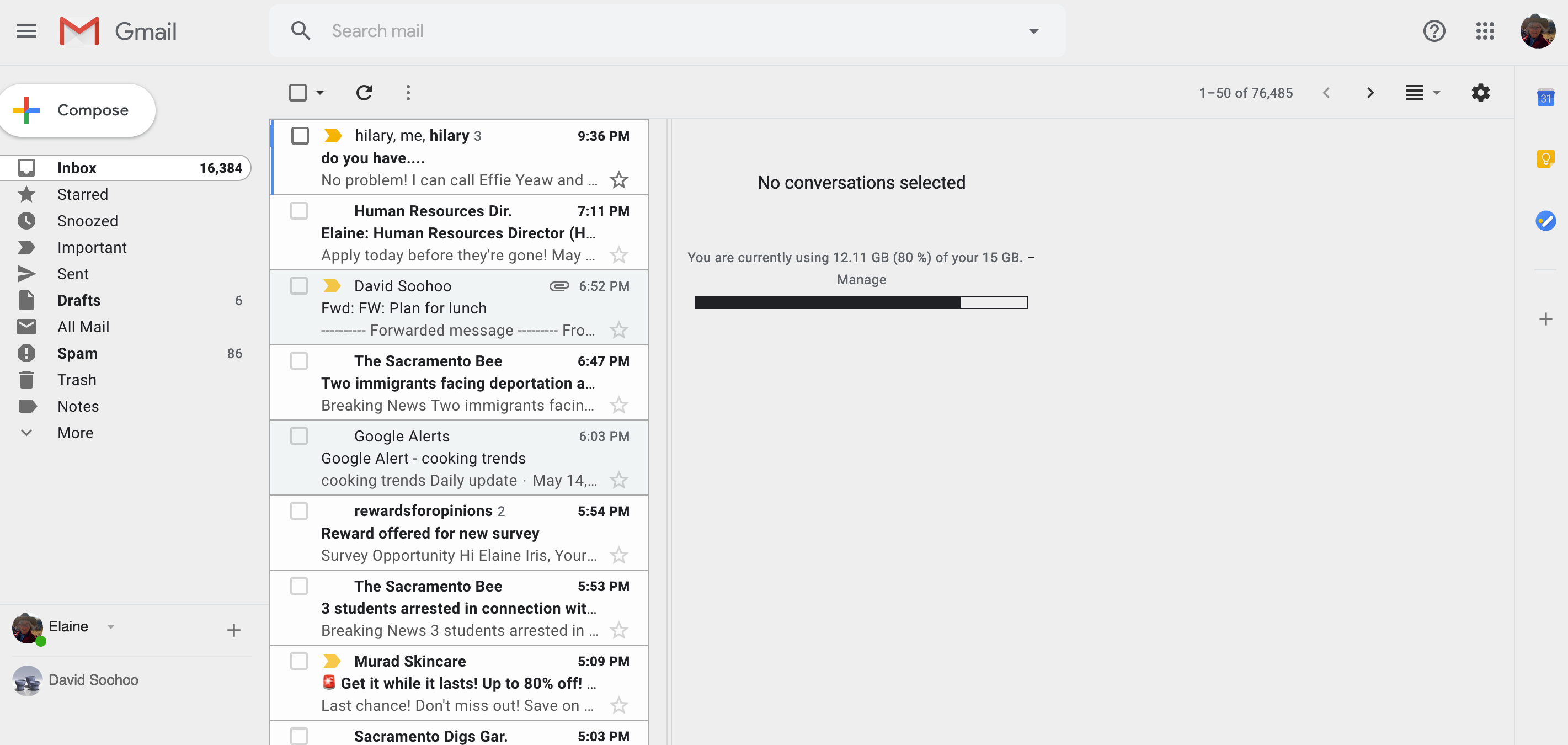 how to manage more than 3 accounts in my gmail inbox mail