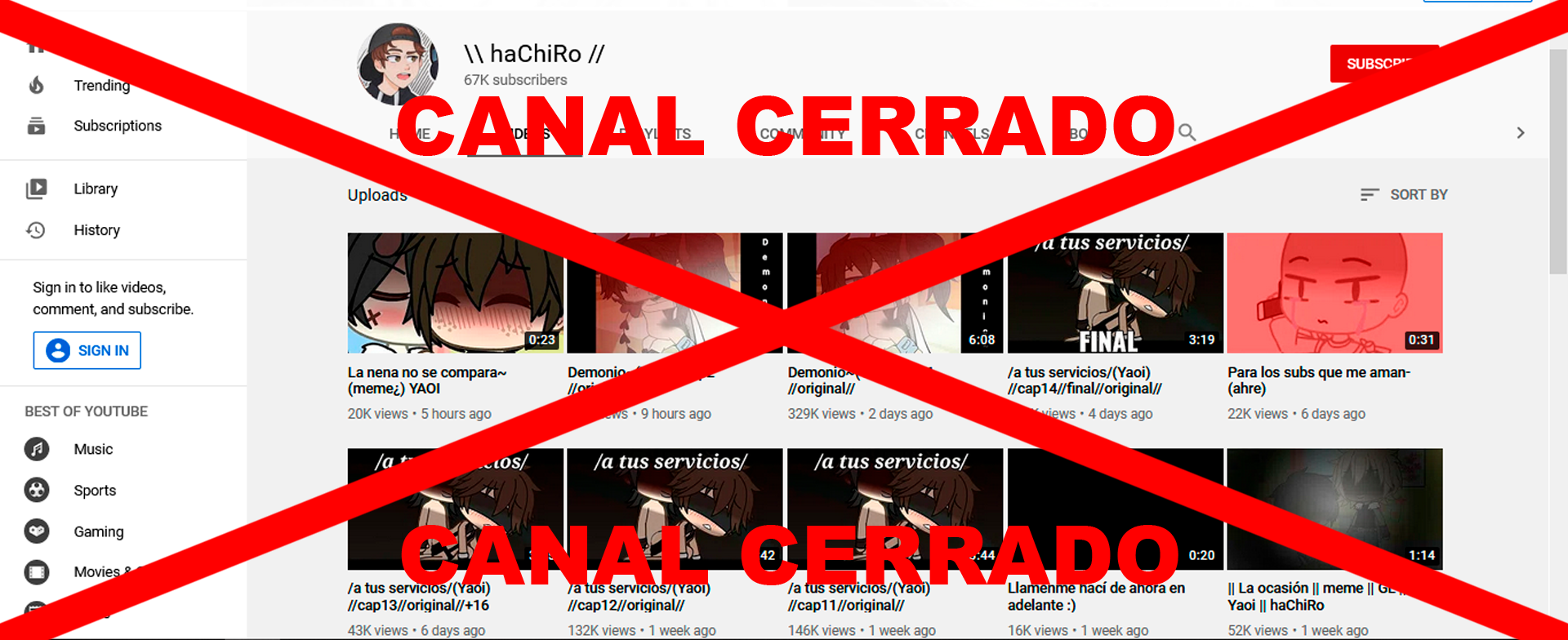 Petición · No al contenido PORNOGRÁFICO de Gacha Club/Gacha Life en Tik  Tok  ·