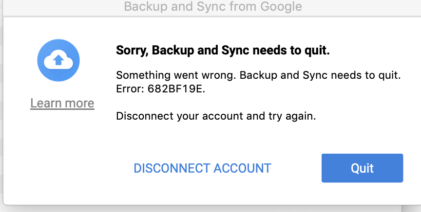 where to install google backup and sync