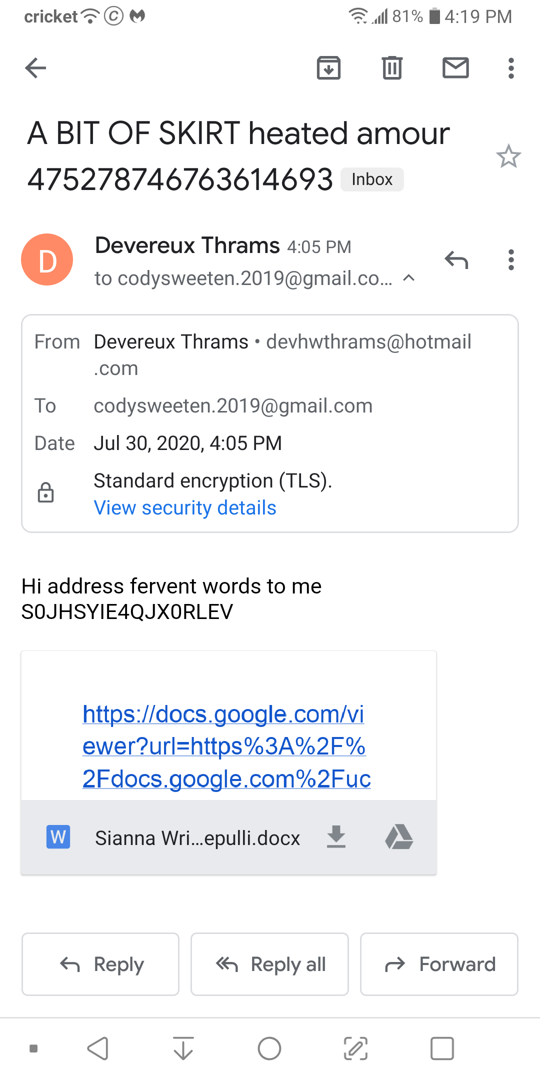 Why Am I Getting Emails Addressed To Another Email Address And My Address Isn T Listed Google Account Community