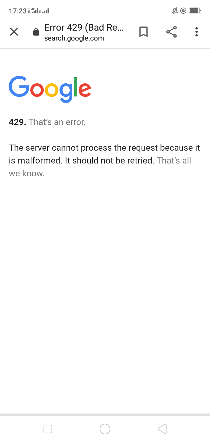 429 Error (While Login On Google Search Console) - Google Search Central  Community