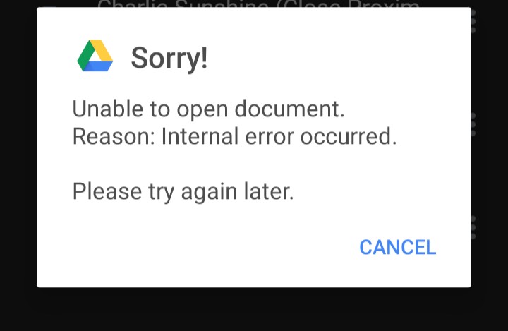 Google Drive Isnt Allowing Me To Open A Folder It Keeps Saying Internal Error I Ve Tried For Weeks Google Drive Community