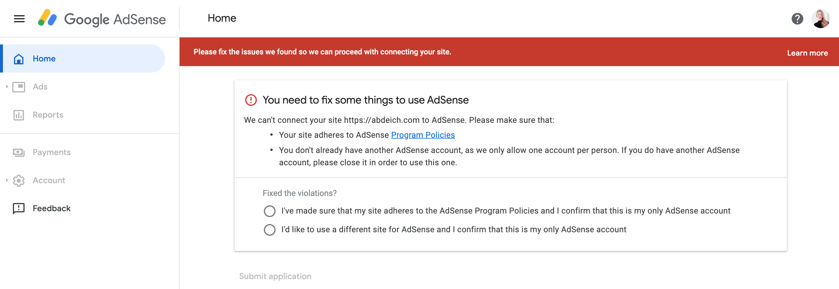 I have accidentally created 2 adsense accounts and both of them have been d...