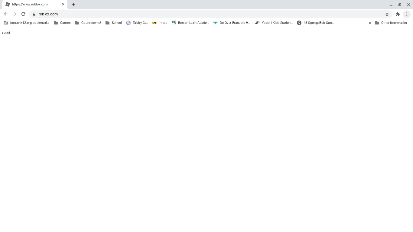 Why Is There A White Screen Saying Reset Chromebook Community - general roblox screenshot thread