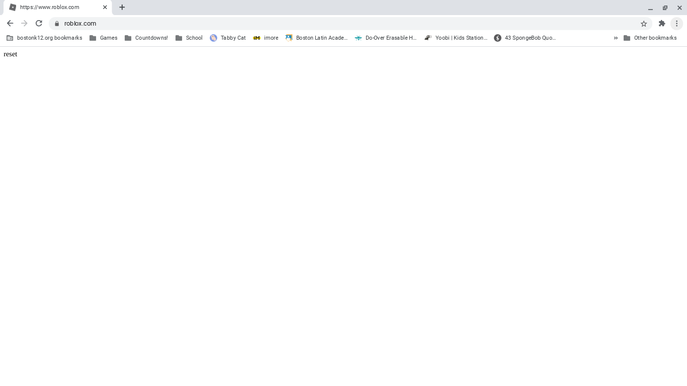 Why Is There A White Screen Saying Reset Chromebook Community - how to play roblox on chromebook os school