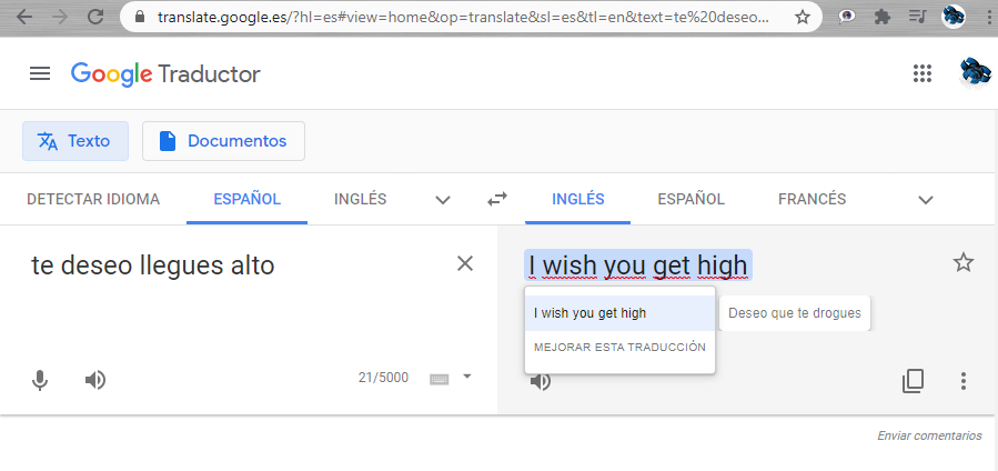 Traduccion Absurda De Google Traductor Google Chrome Community