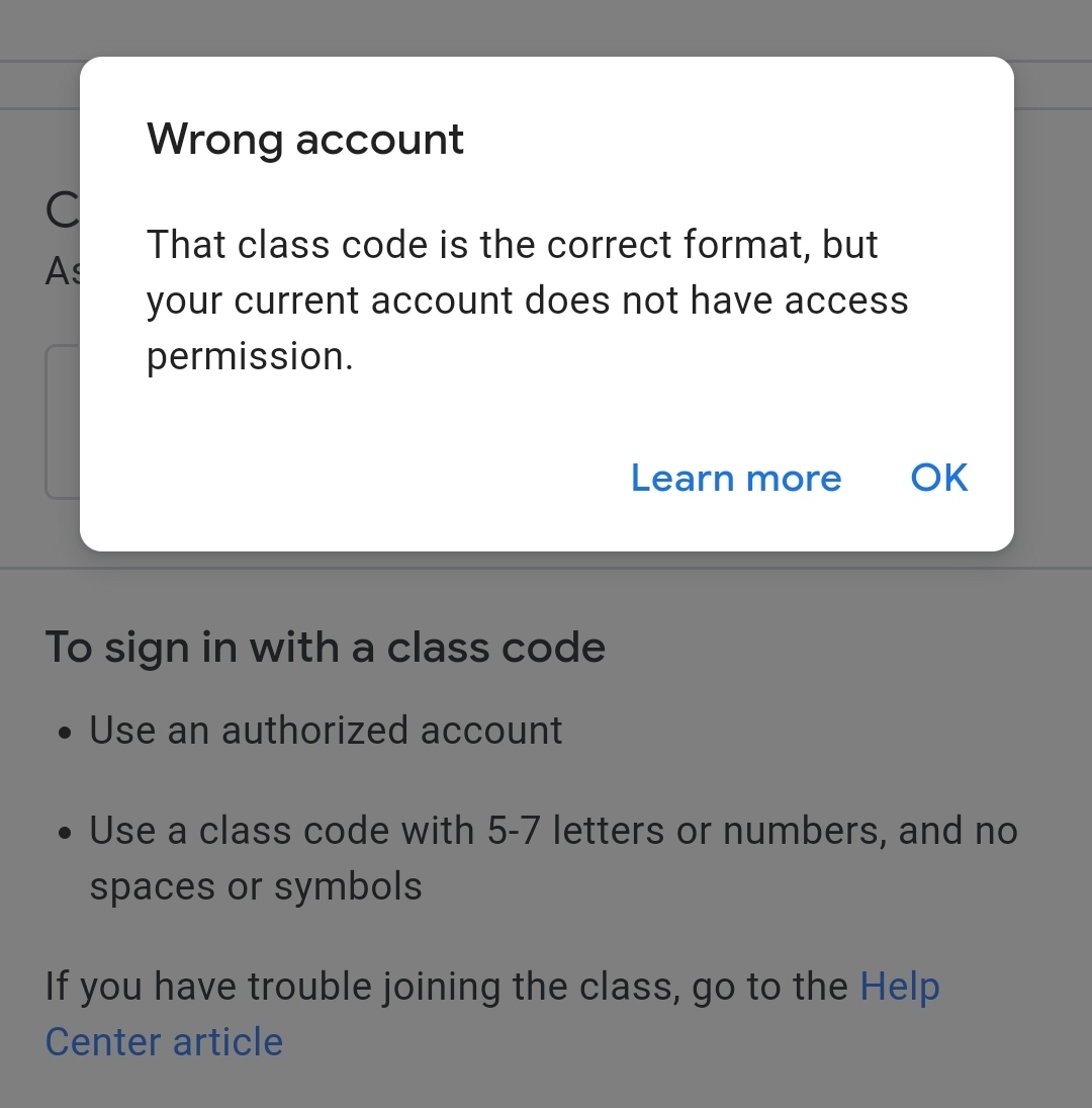 I can't access google classroom. - Google Classroom Community