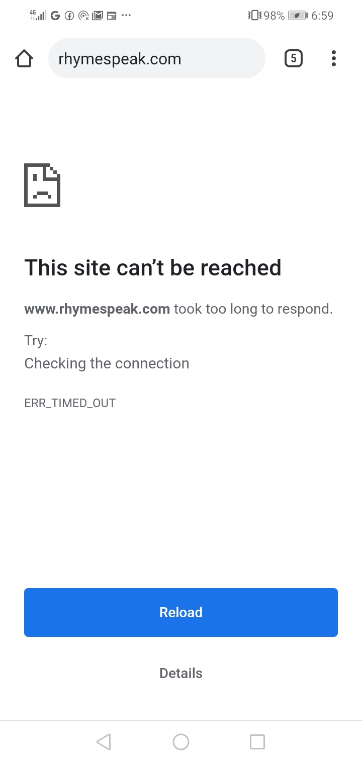 this site cant be reached