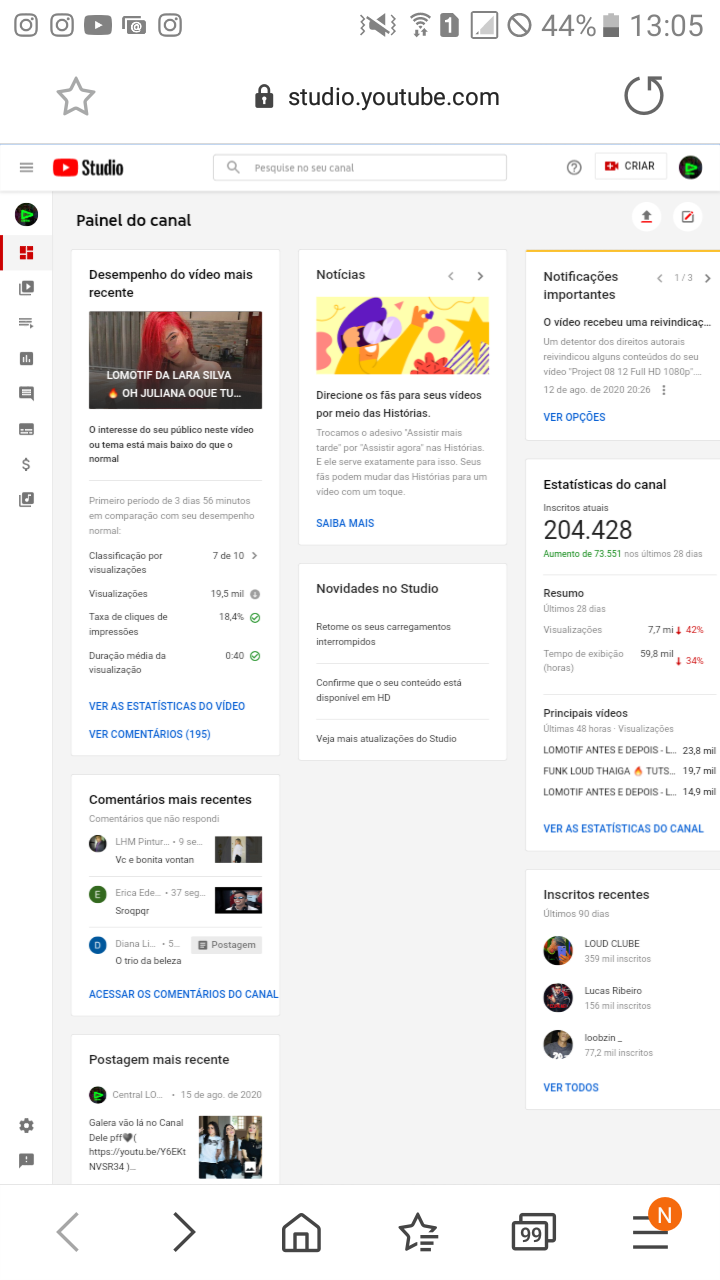 Meu canal já alcançou 100 Mil inscritos mas não consigo colocar verificado  - Comunidade