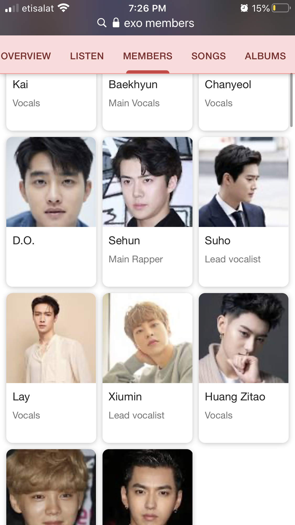 Please Get Member Chen From Exo On The List Of Members Again It Shows On The Google Search Google Search Community