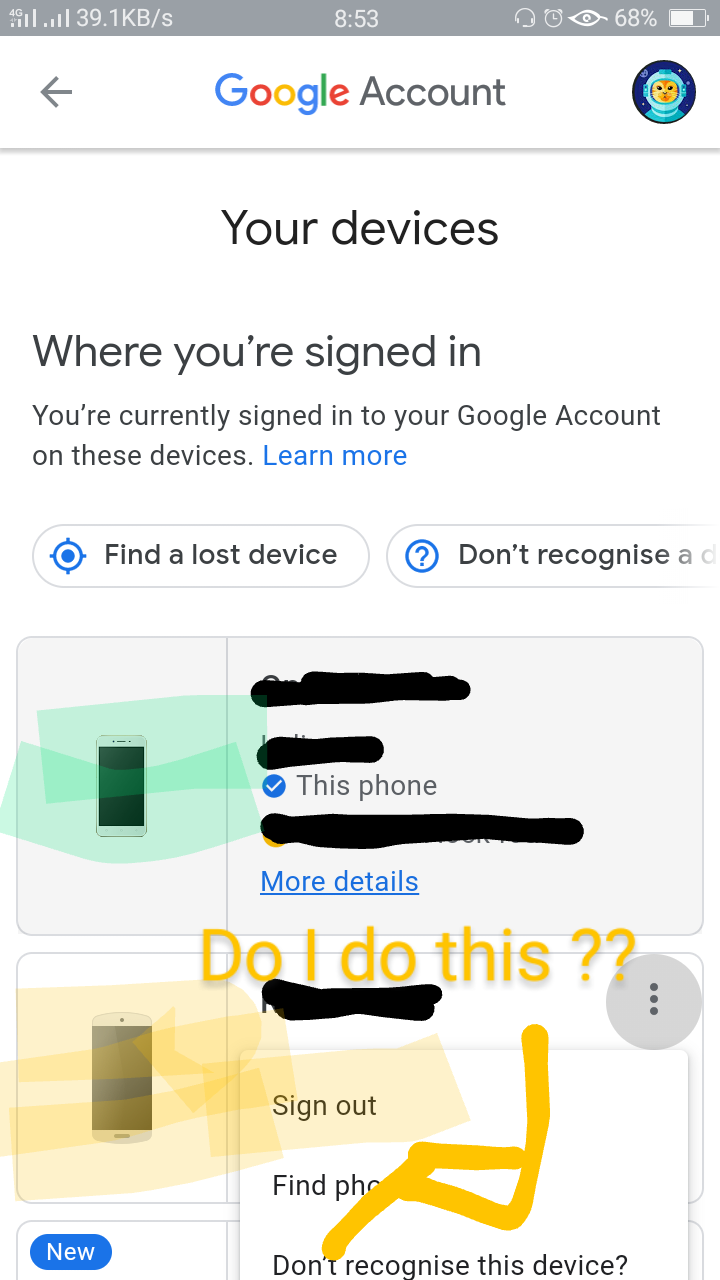 HOW DO I REMOVE MY GOOGLE ACCOUNT FROM MY OTHER DEVICE ?? - Google