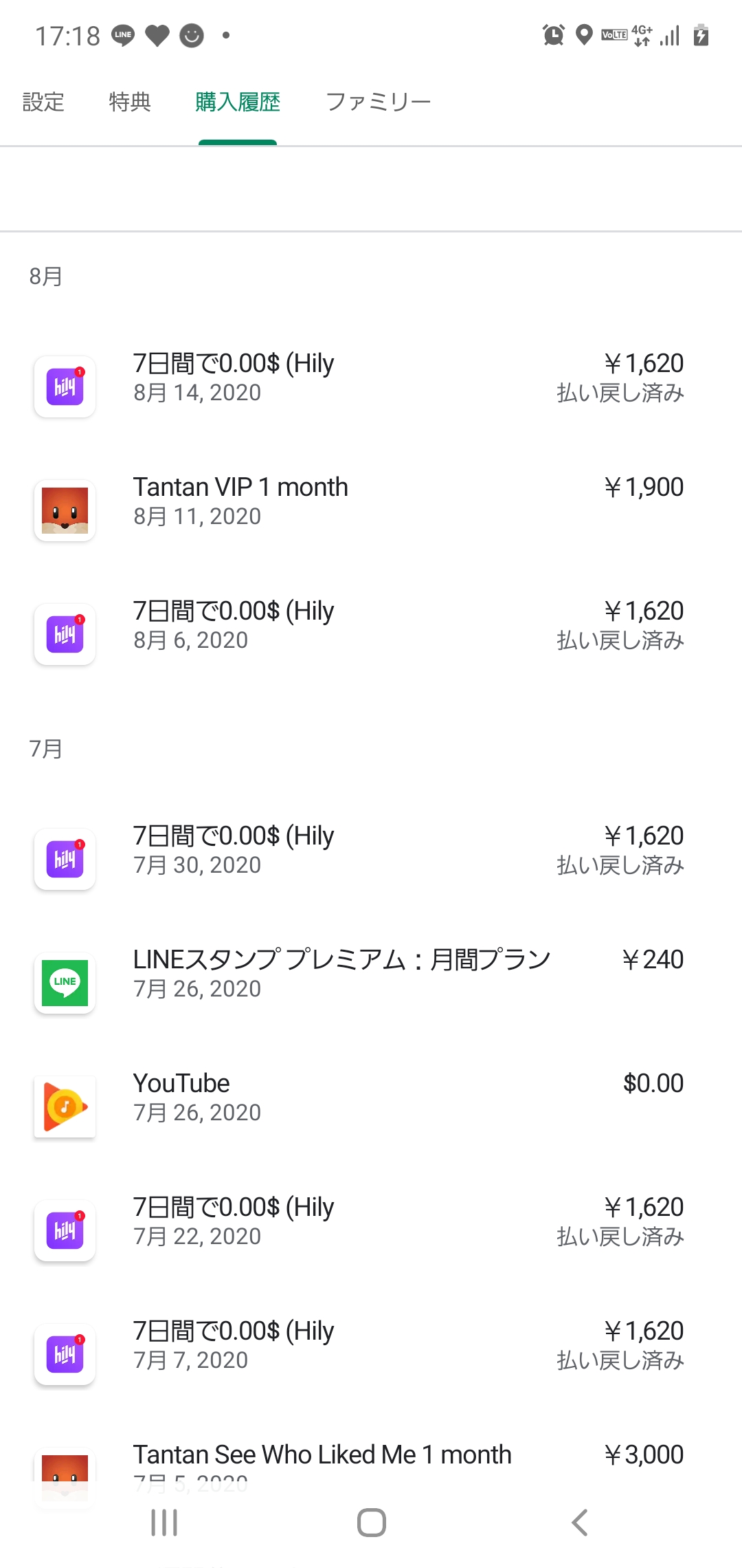 Google Playの購入履歴の払い戻し済みの日付について Google Play コミュニティ